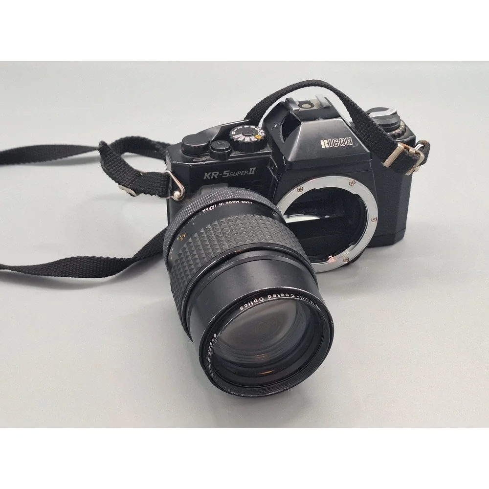 Ricoh KR-5 Super II 35mm SLR Film Camera with Lens Vintage Photography UNTESTED